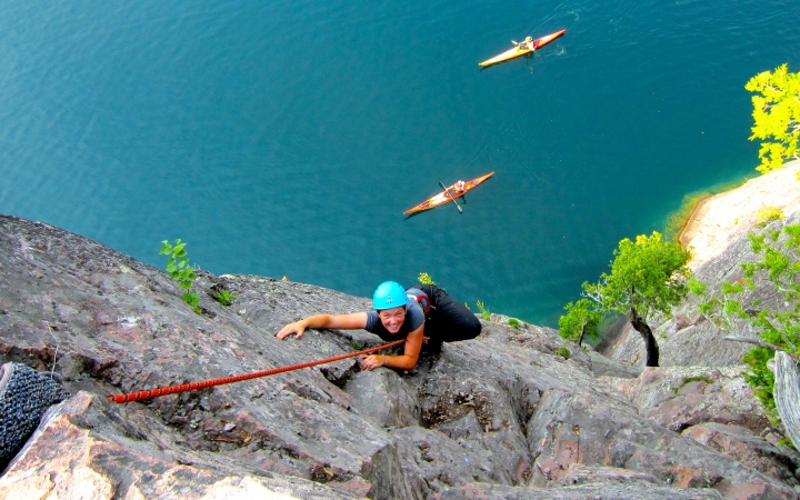 lake superior rock climbing